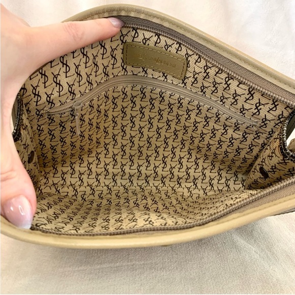 Vintage YSL Yves Saint Laurent Giraffe Print Leather Clutch Pouch - Picture 7 of 16